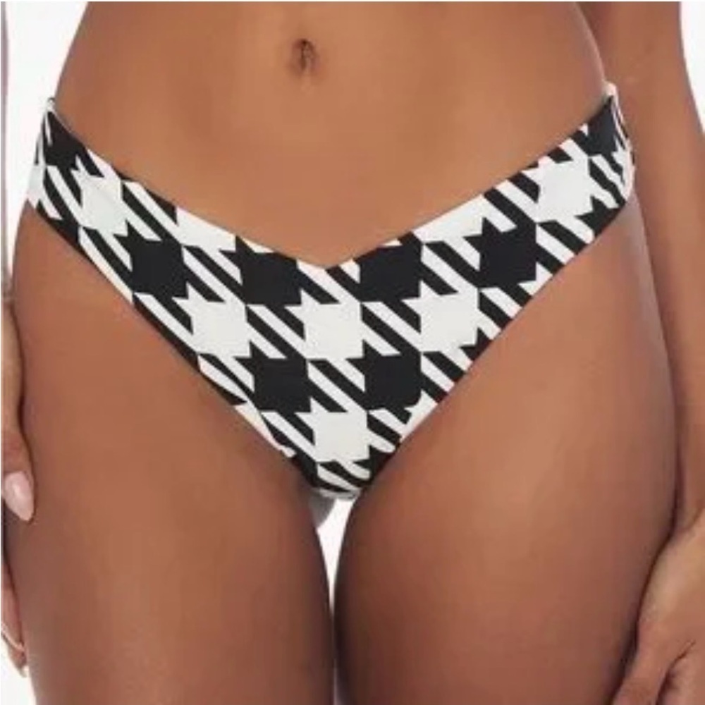 Weworewhat Delilah Black White Bikini Bottom Sz Small S